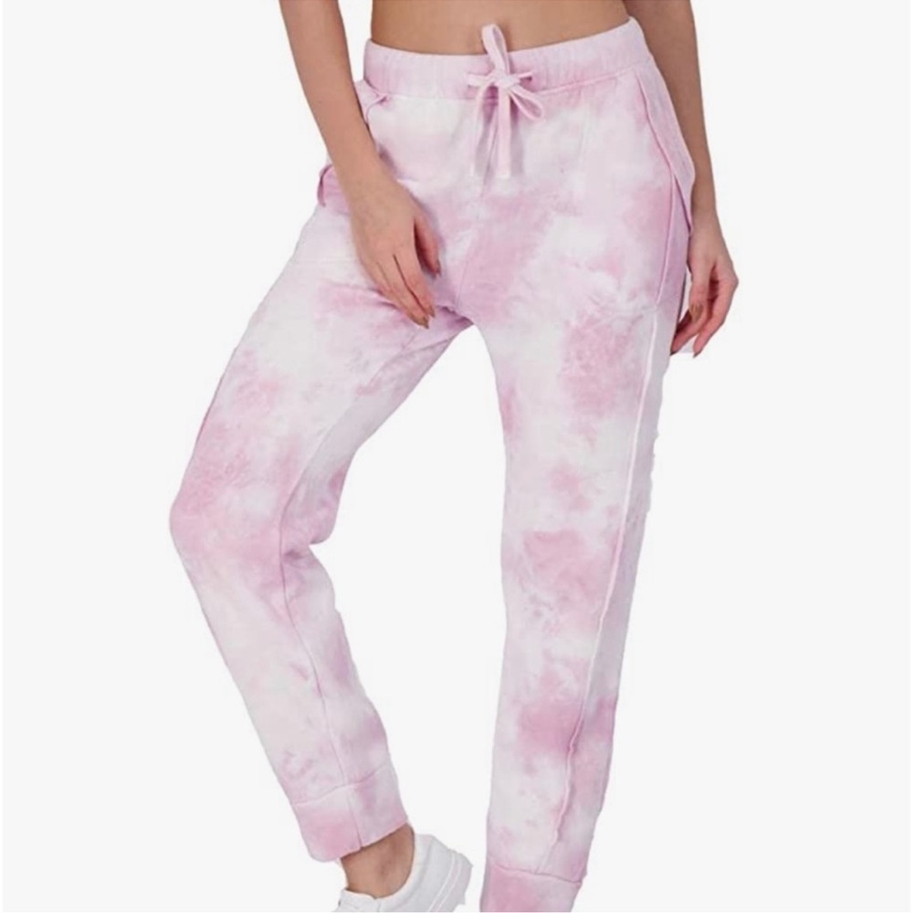 Free People Movement Athleisure Pink Tie-Dye Work It Out Jogger Sweat Pants - Picture 5 of 14